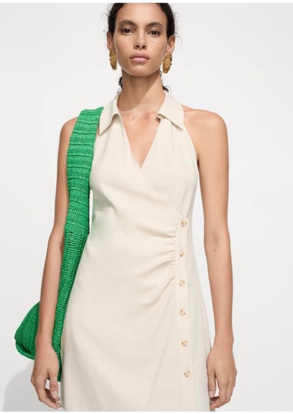 Anvelop Kesimli Gömlek Elbise