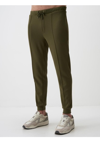 Haki Beli Lastikli Erkek Jogger Pantolon