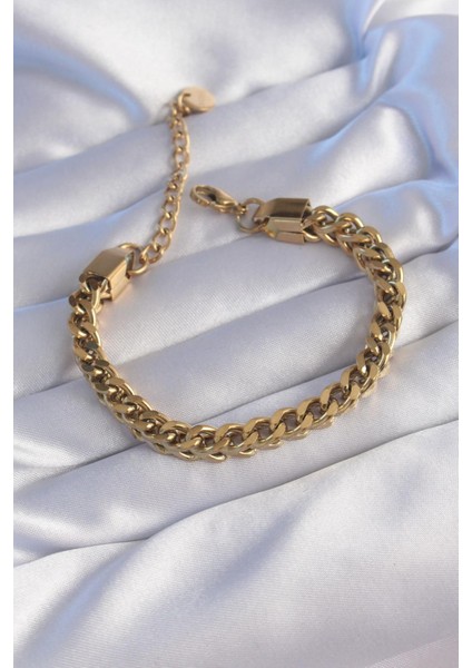 E-Bijuteri Çelik Gold Renk Bileklik