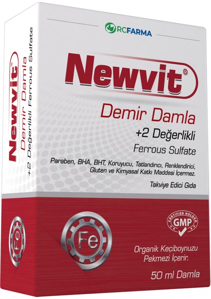 Newvit Demir Damla - yeni ambalajında