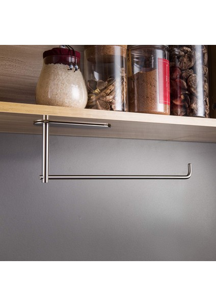 DELTAHOME Paslanmaz Çelik Yapışkanlı Kağıt Havluluk 2 Adet Banyo Askısı ve Tuvalet Kağıtlığı Set INOX