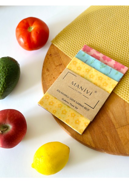 Balmumu Gıda Saklama & Sarma Bezi - 3 Parça Çiçek Seti ( 20X20/25X25/34X34 cm ) fiyatları