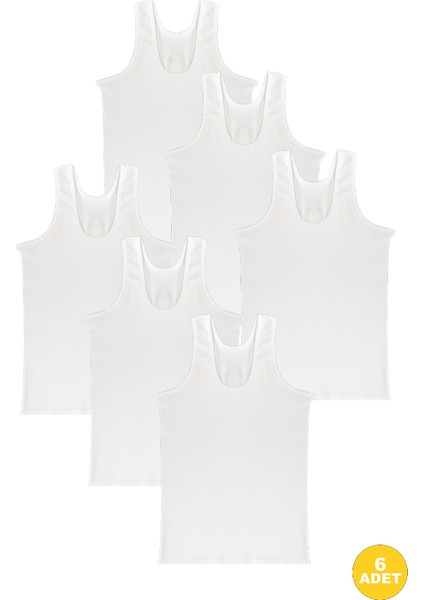 Kız Çocuk Kalp Motifli Geniş Askılı Ribana Atlet 6'lı Paket fiyatları