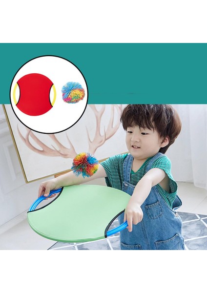 Açık Trambolin Kürek Diskli Disk Top Bahçe Çim Oyun Çocuk Oyuncakları Kırmızı (Yurt Dışından)