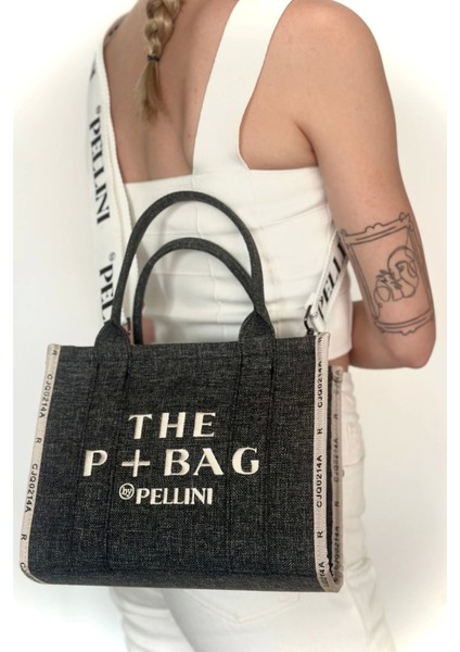 The P+Bag El ve Omuz Küçük Çanta Koyu Gri fiyatları