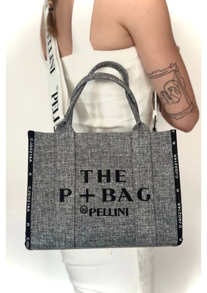 The P+Bag El ve Omuz Küçük Çanta Açık Gri fiyatları