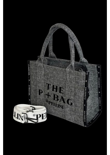 The P+Bag El ve Omuz Küçük Çanta Açık Gri fırsatları