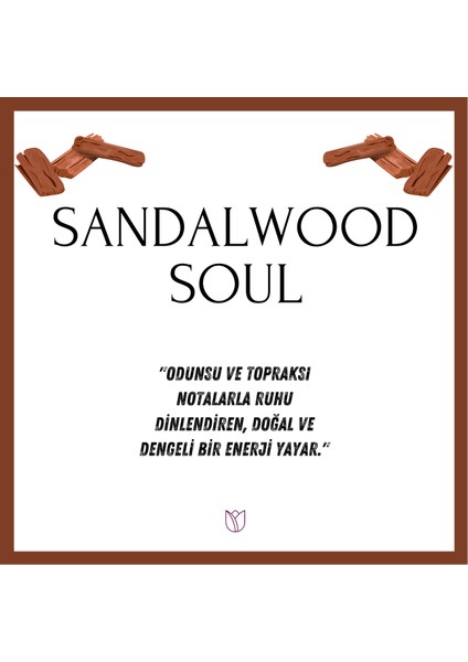 Lil Home Sandal Ağacı Çubuklu Oda Kokusu Bambu Sandalwood Soul Diffuser 50 ml