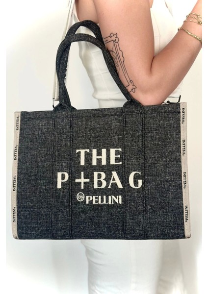 The P+Bag El ve Omuz Büyük Çanta Koyu Gri fiyatları