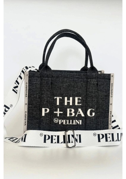 The P+Bag El ve Omuz Büyük Çanta Koyu Gri indirimleri