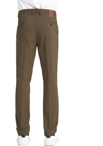 Erkek Açık Kahverengi Cepli Casual Chino Regular Kesim Likralı Kanvas Pantolon fiyatları