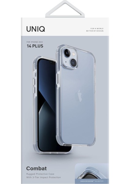 UNIQ Better By Design iPhone 14 Plus Kılıf Combat Serisi Üç Katmanlı Koruma Shocksorb™ Teknolojisi Koruyucu Kapak