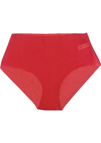 3'lü Lazer Kesim Yüksek Bel Slip Kadın Tül Külot Lacivert-Kırmızı-Bej fiyatları