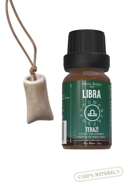 Terazi Burcu - Libra, Uçucu Yağ Karışımı, 10ML & Koku Hazneli KOLYE02