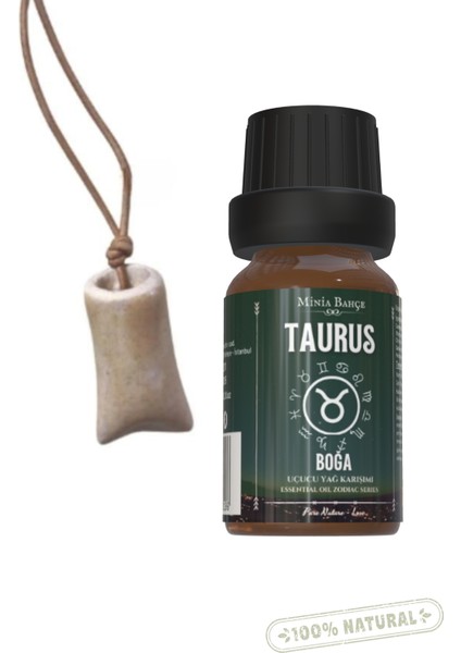 Boğa Burcu - Taurus, Uçucu Yağ Karışımı, 10ML, & Koku Hazneli KOLYE02