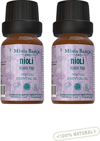 Nioli Uçucu Yağı (Niaouli Essential Oil), Sertifikalı, %100 Saf, 10ML, 2 Adet