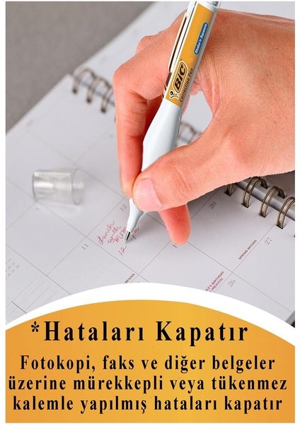 Kalem Daksil 2 Adet Bic Sıvı Düzeltme Kalemi Tükenmez Kalem Pilot Kalem Mürekkep Kapatıcı Kalem Silici Örtücü fiyatları