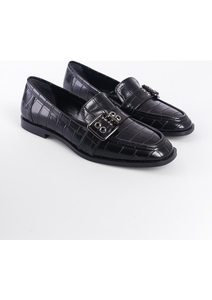 Metal Tokalı Kadın Loafer Ayakkabı modelleri