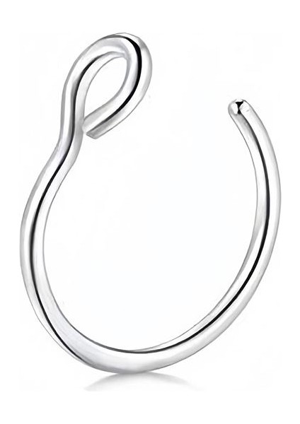 Çelik Silver Deliksiz Halka Burun Hızma Geçirme Piercing EV26BY