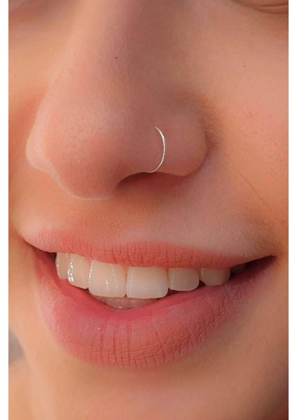 Çelik Silver Deliksiz Halka Burun Hızma Geçirme Piercing EV26BY fiyatları