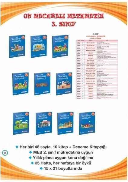 Metafor 3.sınıf On Maceralı Matematik Seti
