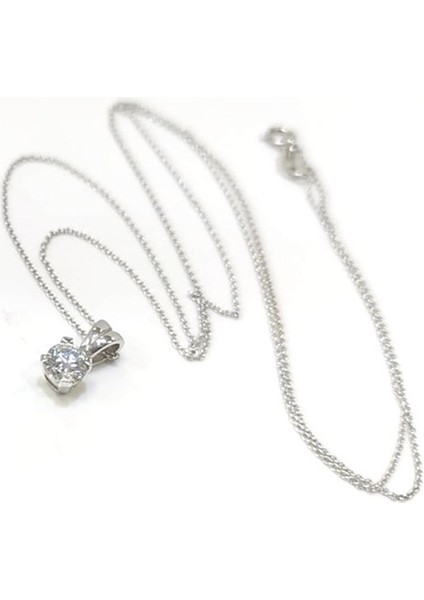 0.26CT Pırlanta Tektaş Kolye 18 Ayar Altın fiyatları