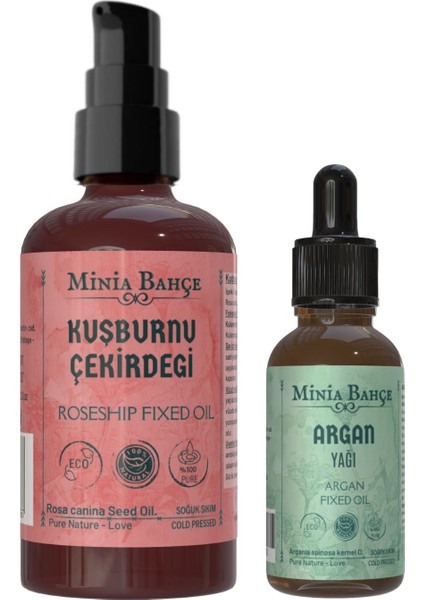 Kuşburnu Çekirdeği Yağı 100ML, Argan Yağı 30ML