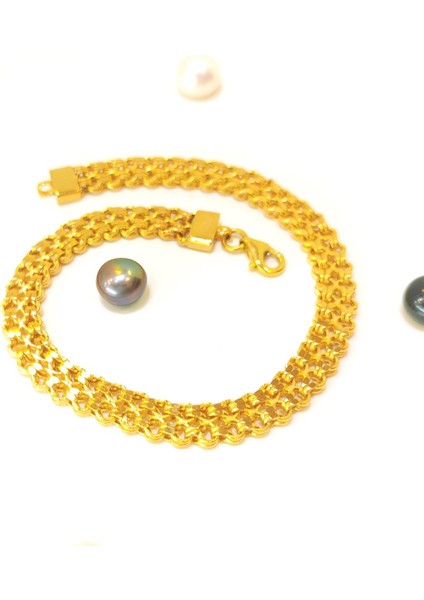 6mm Çİftli Güverseli Zincir Bileklik Künye 14 Ayar Altın HD VİDEOLU fiyatları