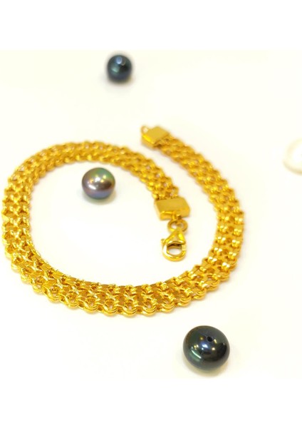 6mm Çİftli Güverseli Zincir Bileklik Künye 14 Ayar Altın HD VİDEOLU modelleri