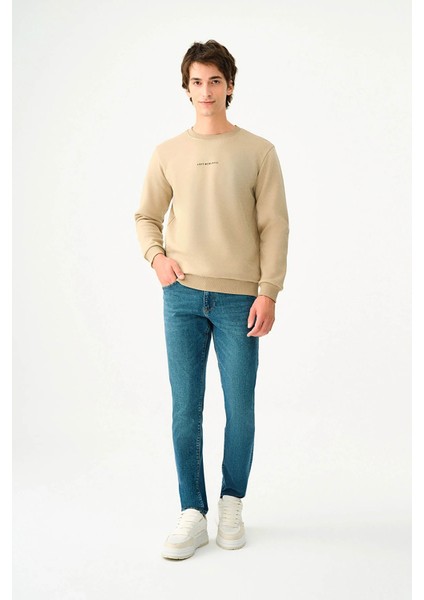 Erkek Sweatshirt Bej LF2034268 fiyatları