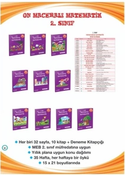 Metafor 2.sınıf On Maceralı Matematik Seti