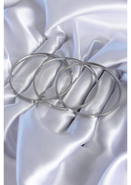 Çelik Gümüş Renk Ajda Model Kadın Bileklik