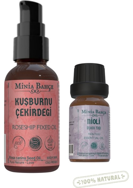 50ML Soğuk Sıkım Kuşburnu Çekirdeği Yağı, Lavanta Uçucu Yağı 10ML %100 Saf