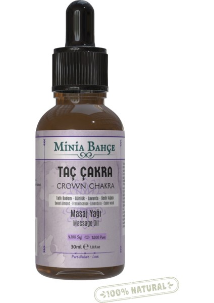 Minia Bahçe Taç Çakra Masaj Yağı, Crown Chakra, 30ML