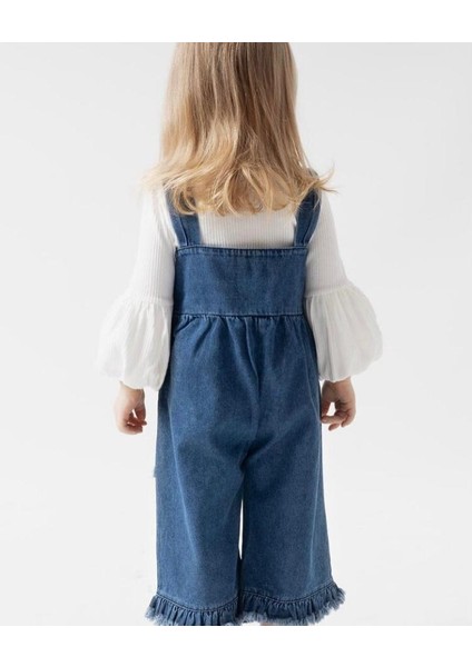 Plazzo Jean Kız Bebek Slopet ve Balon Kol Bluz Set Denim fiyatları