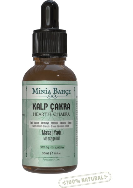 Minia Bahçe Kalp Çakra Masaj Yağı, Hearth Chakra, 30ML