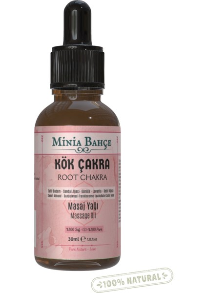 Minia Bahçe Kök Çakra Masaj Yağı Root Chakra 30 ml %100 Saf