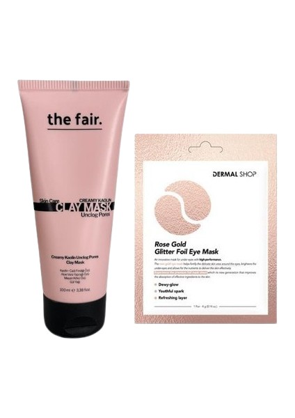  The Fair. Gözenek Temizleyen Kil Maskesi 100 ml ve Dermal 3 Katmanlı Rose Gold Göz Maskesi 4 gr