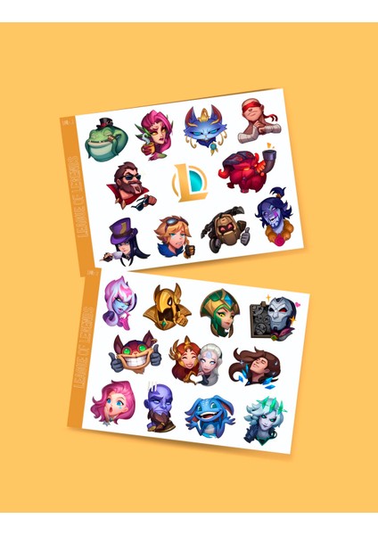Lol -Iıı-Iv League Of Legends - Icons - Lol Sticker Set 2 ' Li - Oyun Sticker - Telefon Süsleme - Laptop Çıkartmaları fiyatları