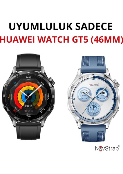 Huawei Watch Gt5 46MM ile Uyumlu Ekran Koruyucu 9h Temperli Cam Kolay Uygulama Aparatlı