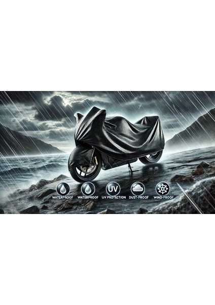 Motorsiklet Branda Su Geçirmez 4 Mevsim - 60 Dereceye Kadar Dayanıklı (Özel Üretim Çadır Kumaşı) XXL BEDEN fırsatları