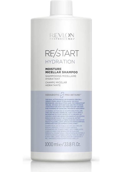 Restart Hydration Nemlendirici Micellar Şampuan 1000 ml