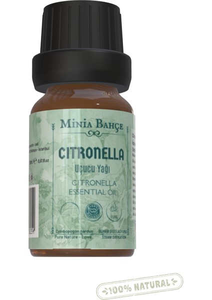 Sitronella Uçucu Yağı % 100 Saf ve Doğal 10 ml ( Citronella Oil )
