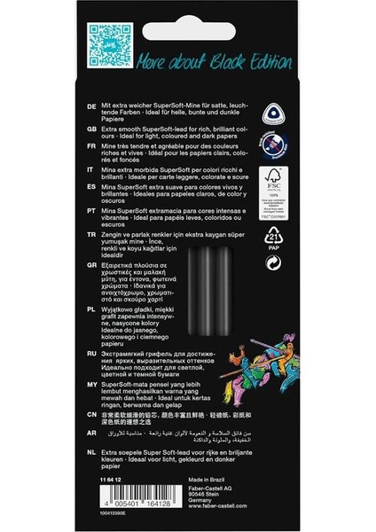 12 Renk Kuru Boya Black Edition 1 Paket 12 Li Kuruboya Tam Boy Karton Kutu fiyatları