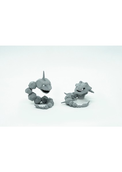 Onix - Steelix Pokemon 3D Model Evrim 2li Tüm Set