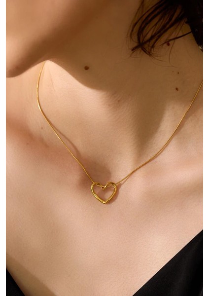 3 Boyutlu Düğümlü Kalp Uçlu Paslanmaz Çelik Kolye fiyatları