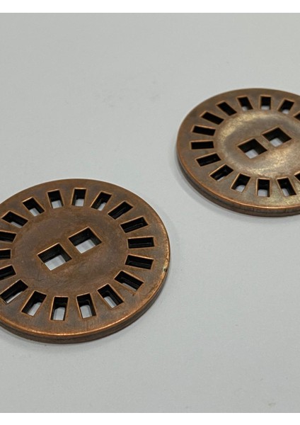 Italyan Metalize Rulet Model Düğme/ Bakır 4 cm / 2 Li Set fırsatları