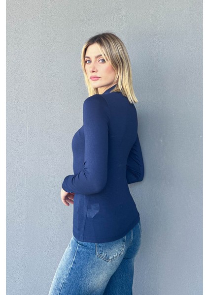 Kadın Yarım Balıkçı Bluz 21756 modelleri