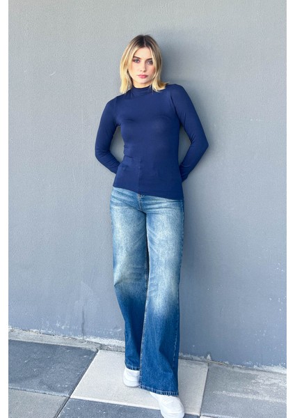 Kadın Yarım Balıkçı Bluz 21756 indirimleri