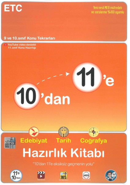 10'dan 11'e Edebiyat - Tarih - Coğrafya Hazırlık Kitabı